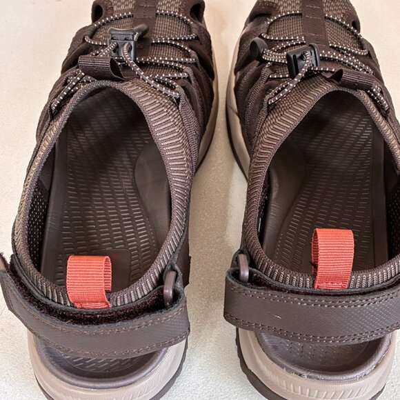 Eddie Bauer Cedar Gray Black Water Hiking Sandal Mens 10 M Bungee Adjustable - Picture 8 of 11